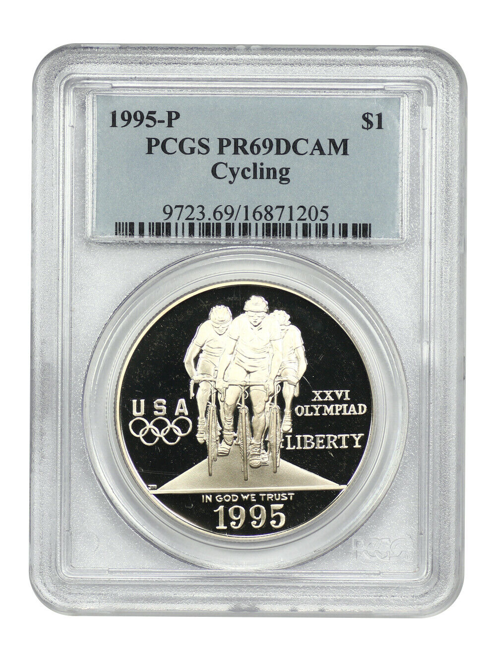 1995-P $1 Cycling PCGS PR69DCAM