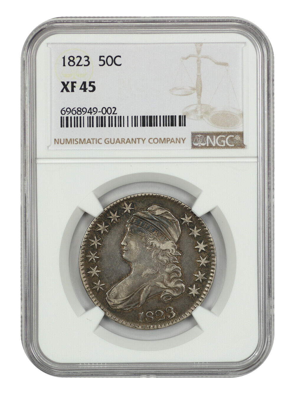 1823 50C NGC XF45 - Capped Bust Half Dollar