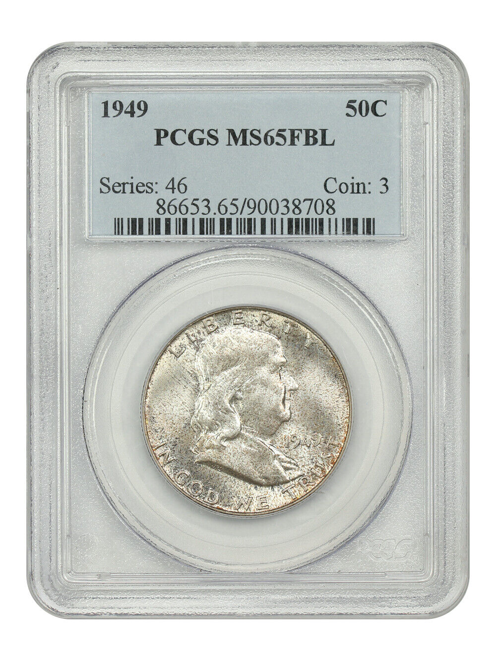 1949 50C PCGS MS65FBL - Franklin Half Dollar