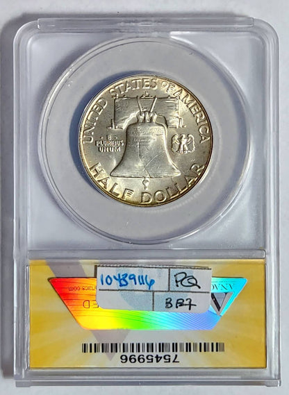 1953 D Franklin Half Dollar ANACS MS-65 FBL - PQ