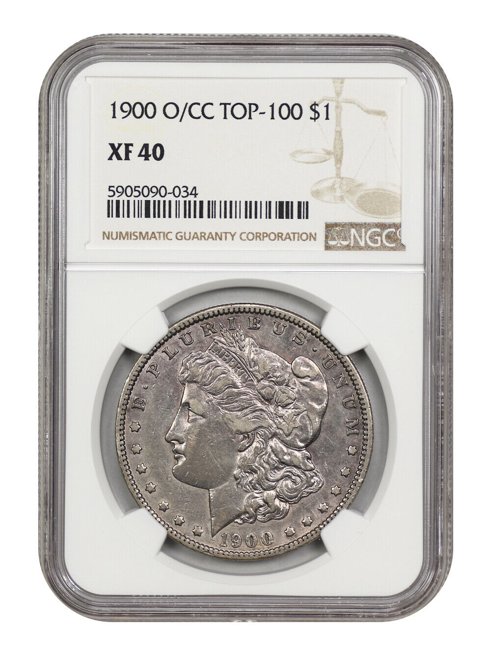 1900-O/CC $1 NGC XF40