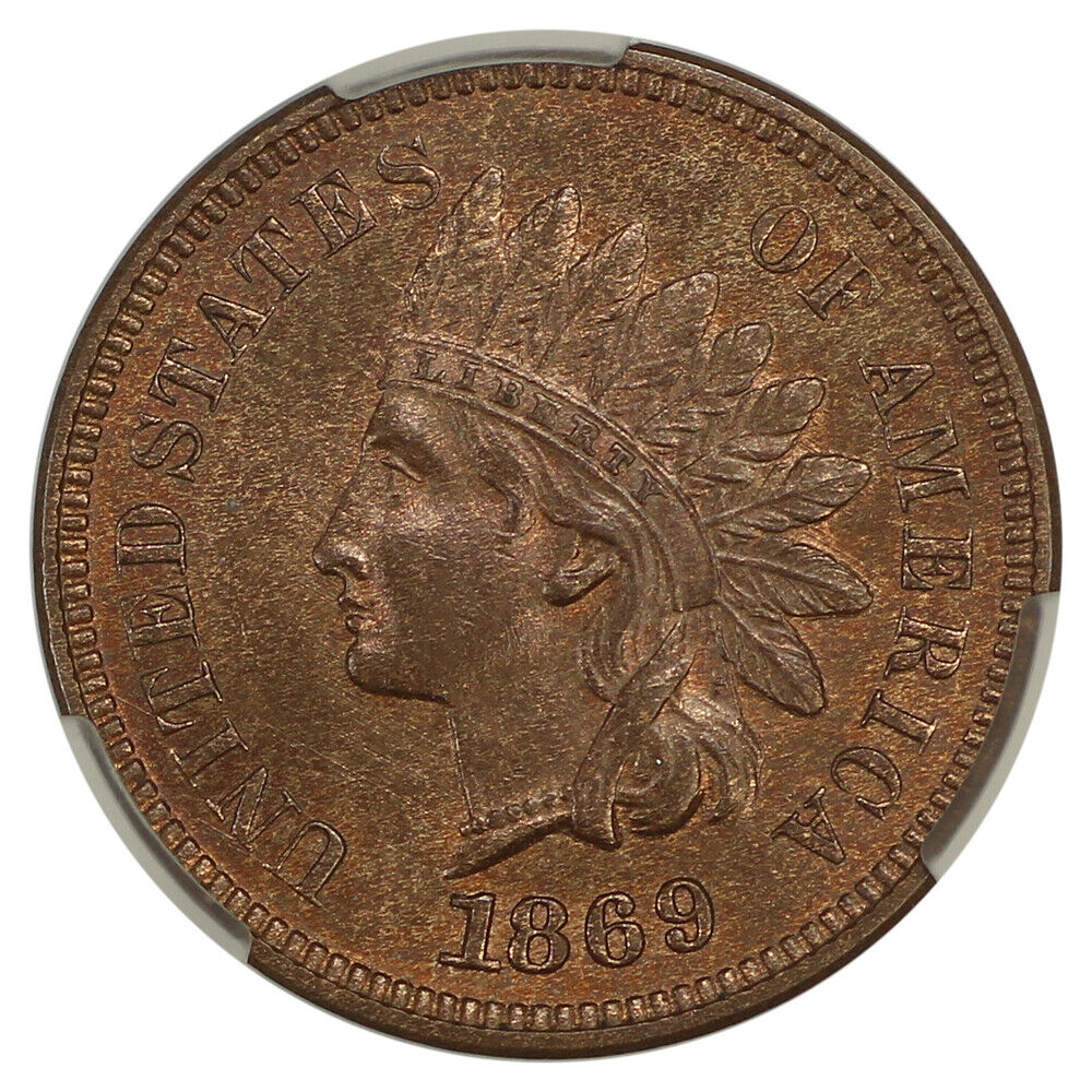 1869 1C CACG MS65BN ex: D.L. Hansen - Indian Cent