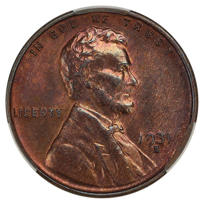 1931-S 1C CACG MS63BN - Lincoln Cent (Wheat Reverse) - Affordable Key Date