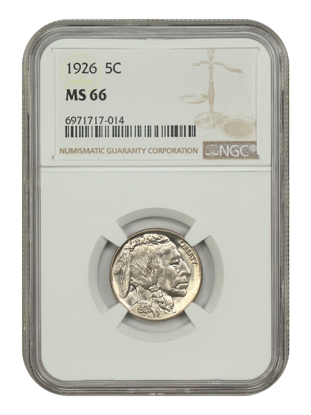 1926 5C NGC MS66 - Buffalo Nickel