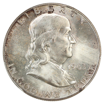 1963-D 50C PCGS/CAC MS66+FBL ex: D.L. Hansen - Franklin Half Dollar