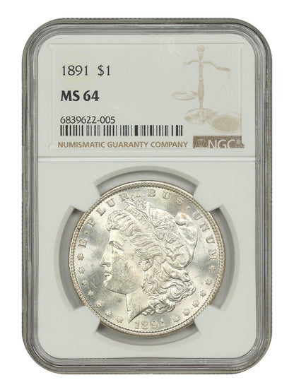 1891 $1 NGC MS64 - Morgan Dollar