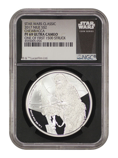 Niue: 2017 Star Wars Chewbacca $2 NGC Proof 69 UCAM (One of First 1500 Struck)