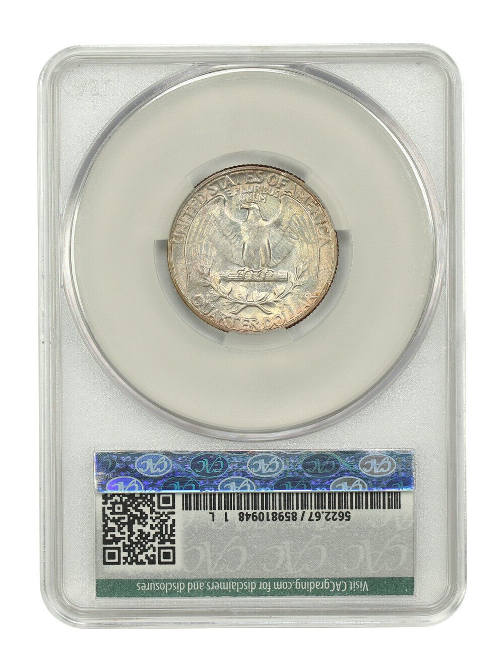 1942 25C CACG MS67 ex: D.L. Hansen - Washington Quarter