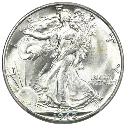 1942-D 50C PCGS MS66 - Walking Liberty Half Dollar