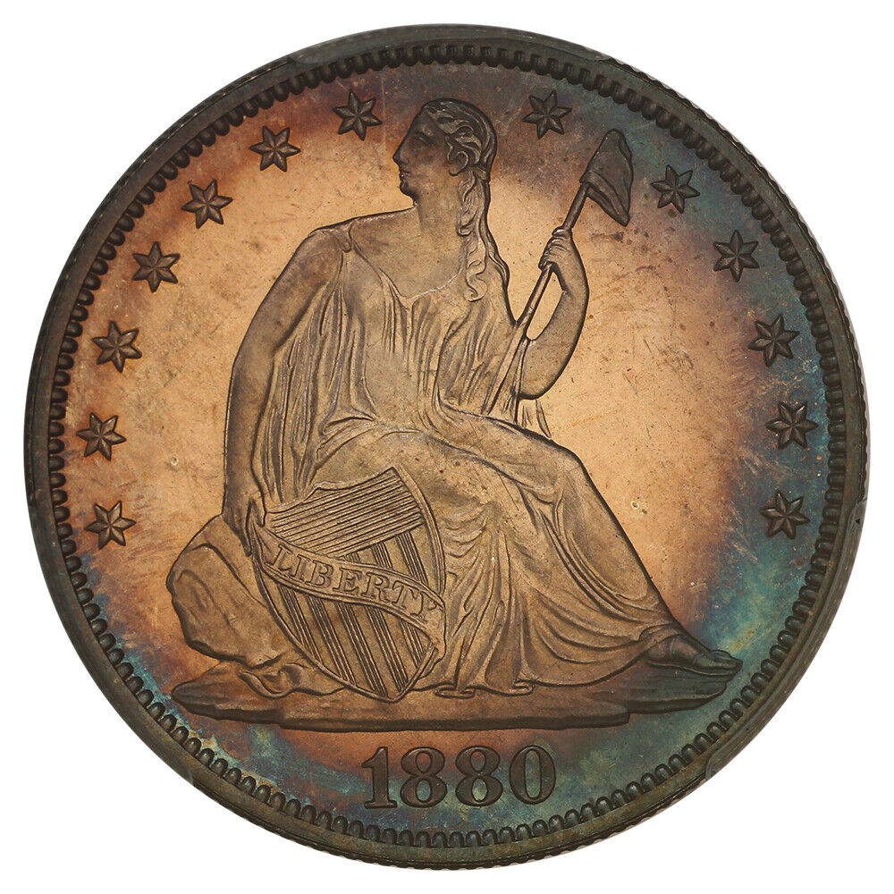 1880 50C PCGS/CAC PR66+CAM ex: D.L. Hansen