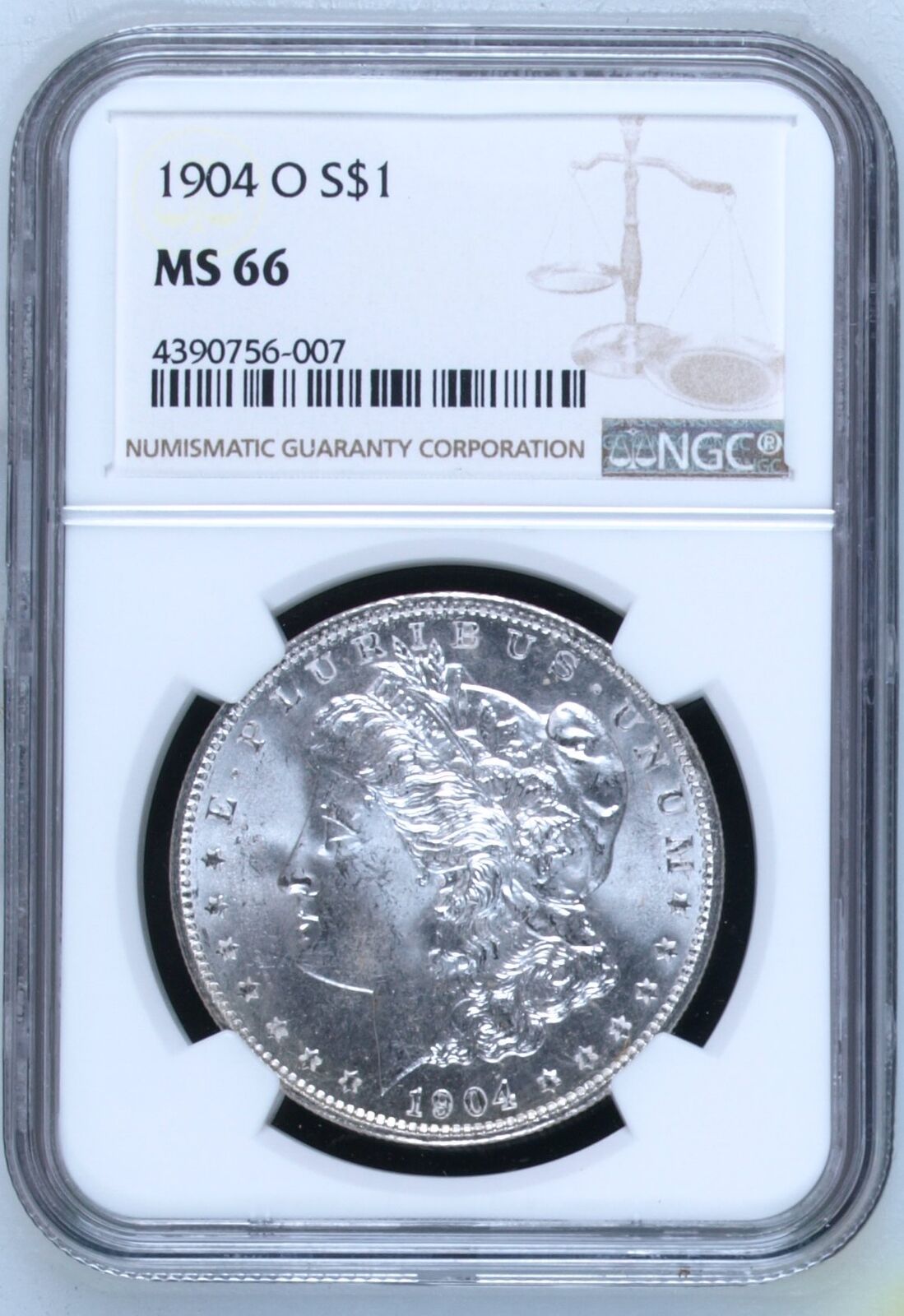 1904 O Morgan Silver Dollar NGC MS-66