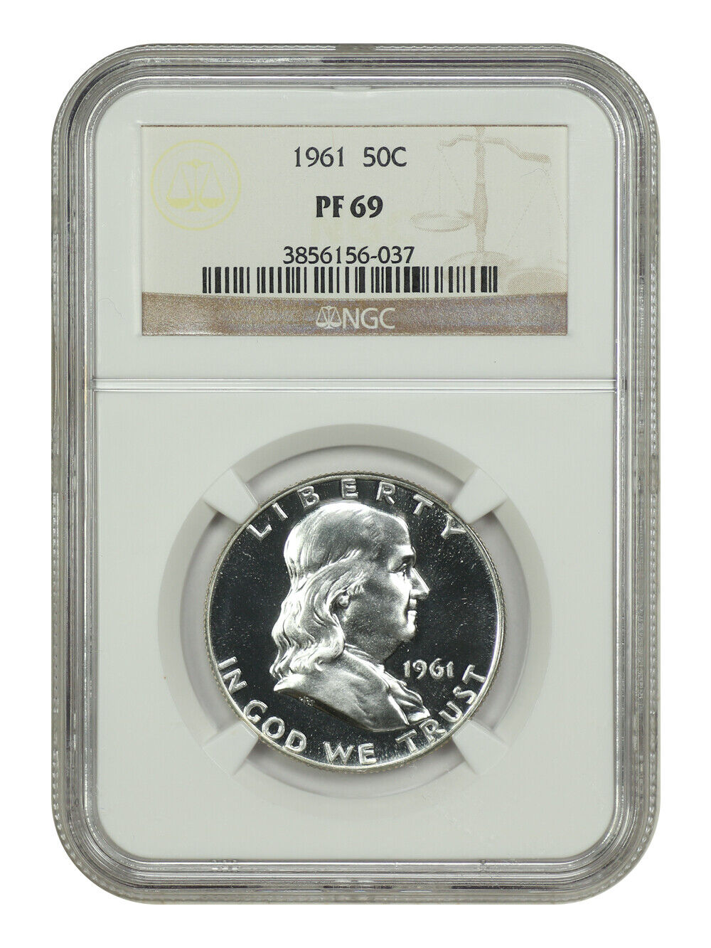 1961 50C NGC PR69 - Franklin Half Dollar