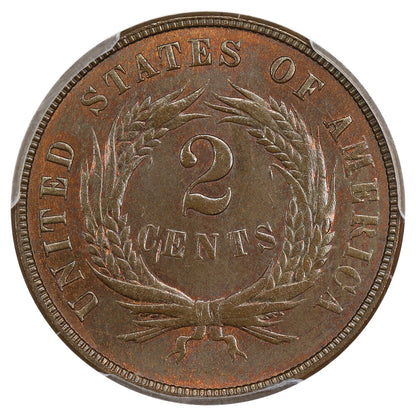 1872 2c PCGS/CAC MS65 BN ex: D.L. Hansen