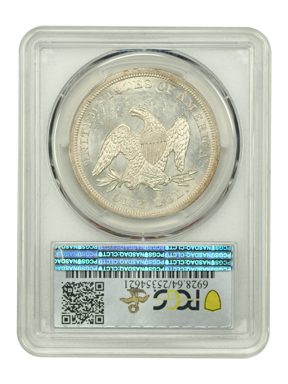 1842 $1 PCGS MS64 ex: D.L. Hansen