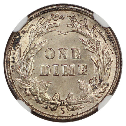 1916-S 10C Barber NGC MS66 - Barber Dime