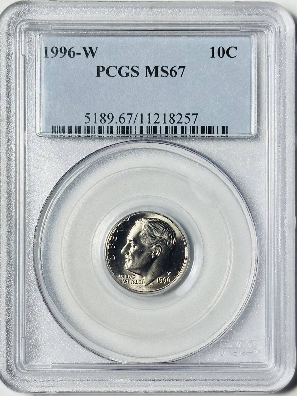 1996 W Dimes Roosevelt PCGS MS-67