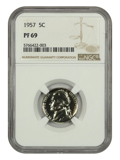 1957 5C NGC PR69 - Jefferson Nickel