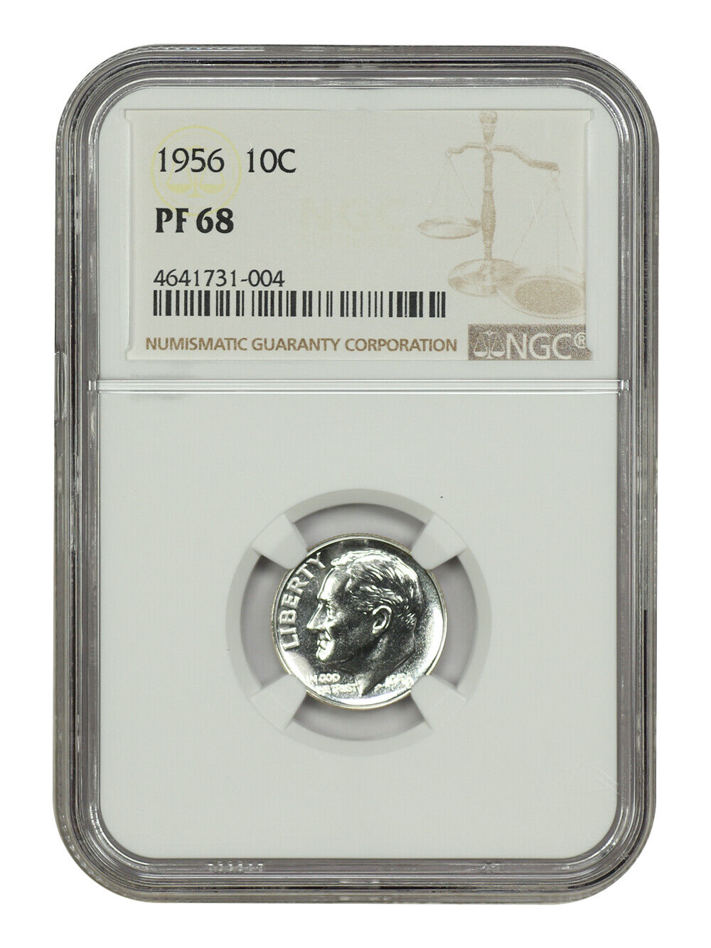 1956 10C NGC PR68 - Roosevelt Dime