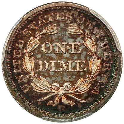 1856 10C PCGS PR65 (Small Date) ex: D.L. Hansen