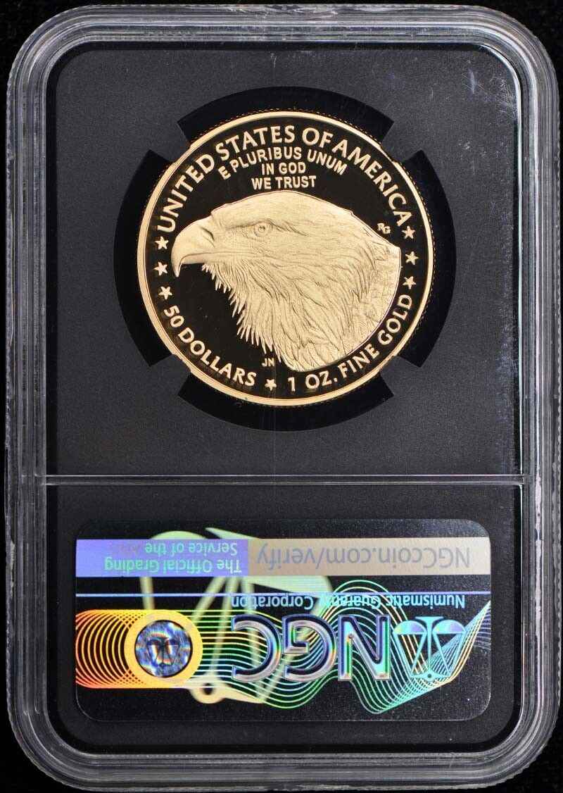 2021-W $50 Gold Eagle NGC PF70UC Norris Proof FDI T-2