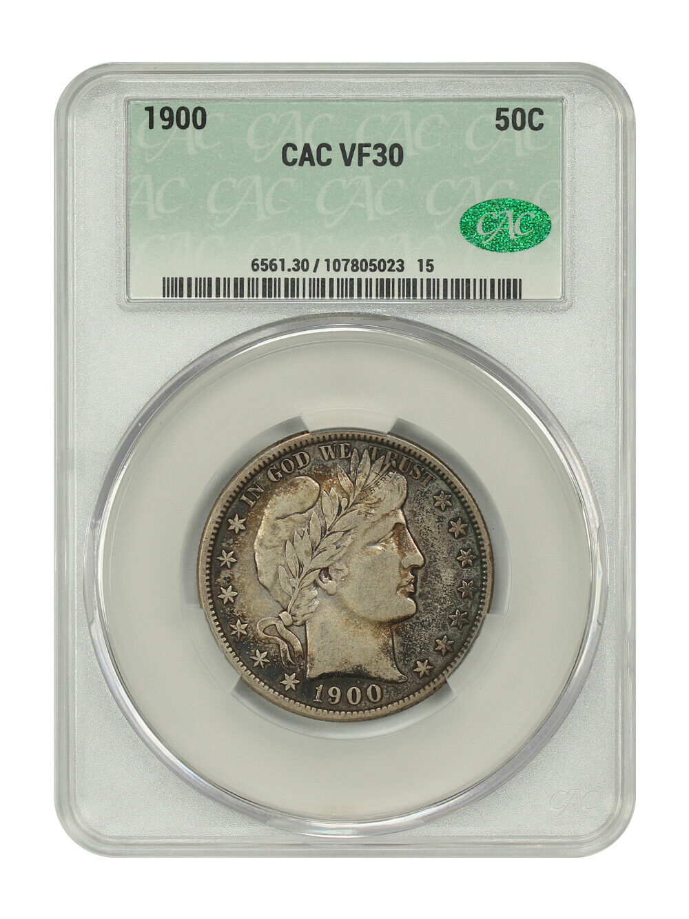 1900 50C CACG VF30 - Barber Half Dollar