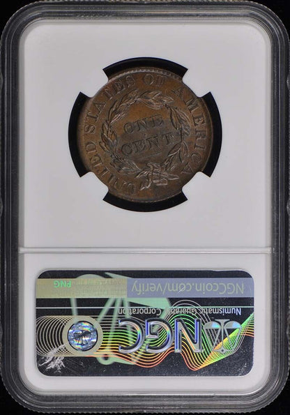 1830 Coronet Cent 1C NGC MS64BN