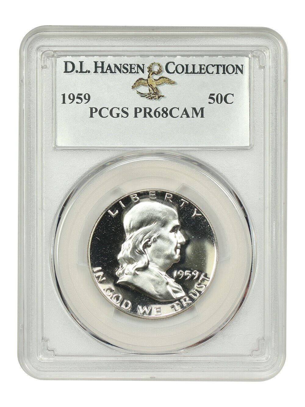 1959 50C PCGS PR68CAM ex: D.L. Hansen