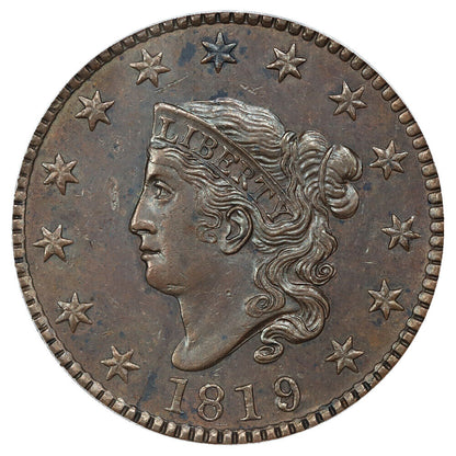 1819/8 1C PCGS AU55 - Coronet Head Cent