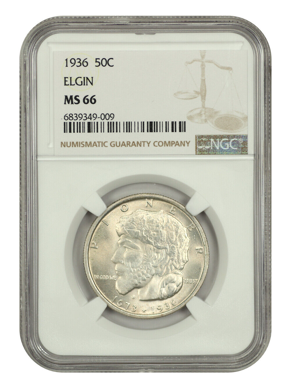 1936 50C Elgin NGC MS66 - Classic Silver Commemorative