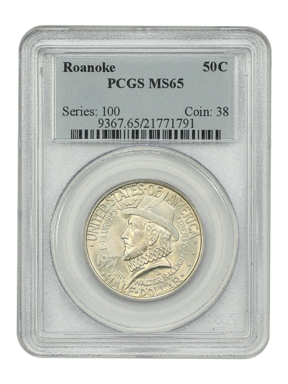 1937 50C Roanoke PCGS MS65 - Classic Silver Commemorative