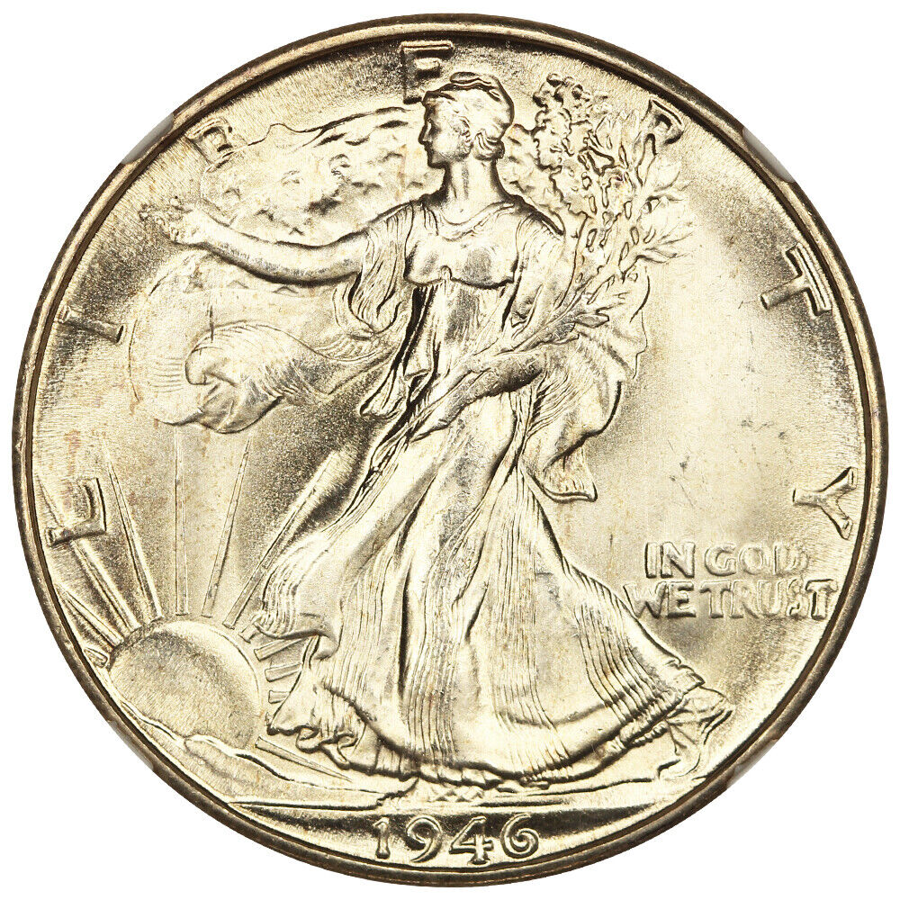 1946-D 50C NGC MS67 - Walking Liberty Half Dollar