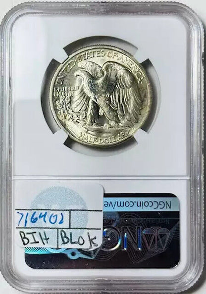 1947 D Walking Liberty Half Dollar NGC MS-67