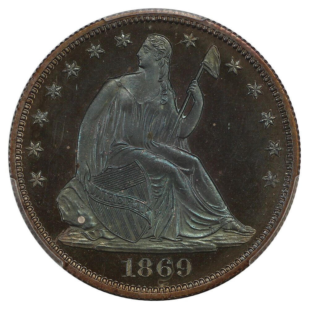 1869 50C PCGS/CAC PR66+ ex: D.L. Hansen/Chrismor