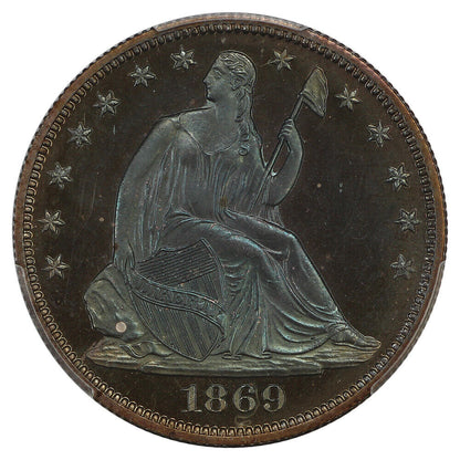 1869 50C PCGS/CAC PR66+ ex: D.L. Hansen/Chrismor