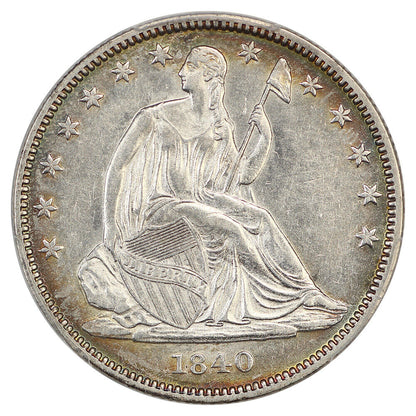 1840 (O) 50C PCGS AU55 (Reverse of 1838) ex: D.L. Hansen