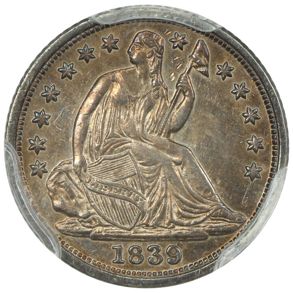 1839-O H10C PCGS AU55 (No Drapery) ex: D.L. Hansen - Liberty Seated Half Dime