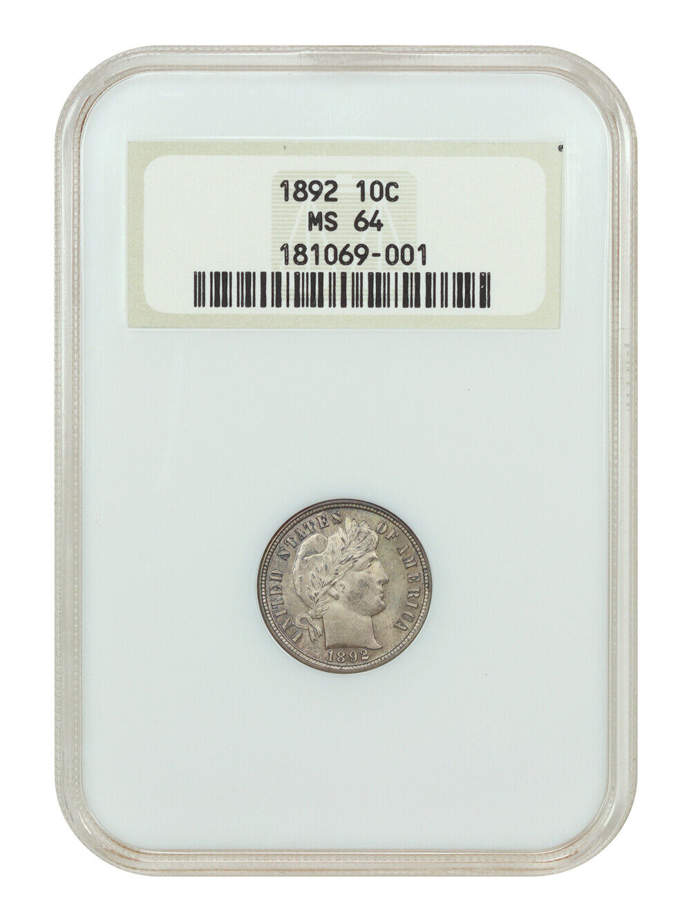 1892 10C NGC MS64 (OH)