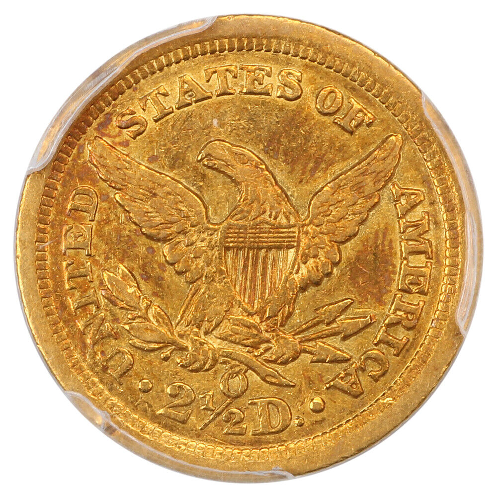 1845-O $2.50 PCGS AU50 ex: D.L. Hansen - Liberty Head $2.5