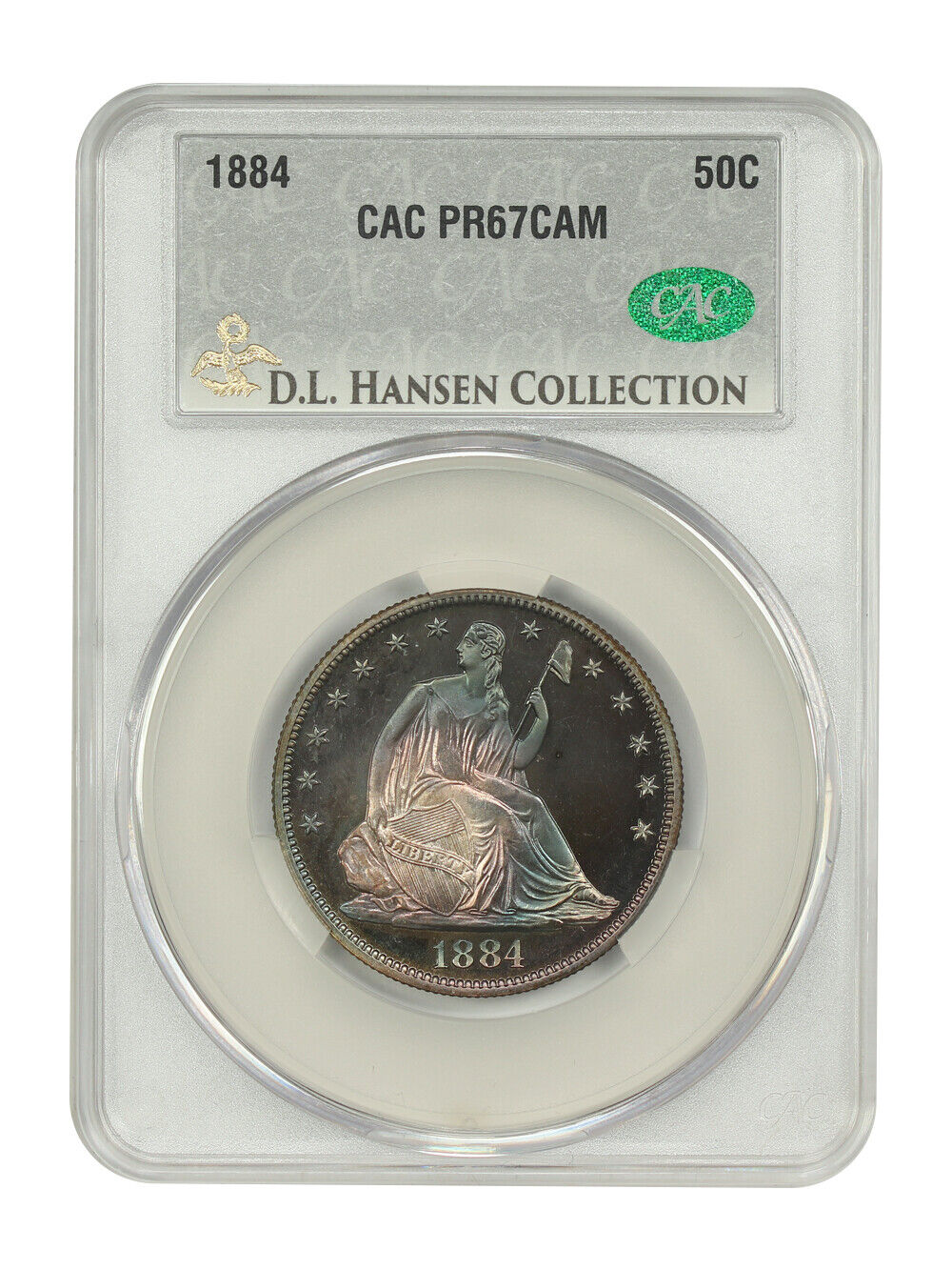 1884 50C CACG PR67CAM ex: D.L. Hansen - Liberty Seated Half Dollar