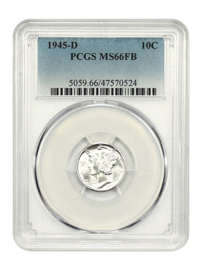 1945-D 10C PCGS MS66FB