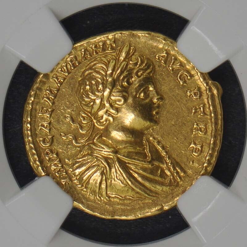 Caracalla, AD 198-217 ROMAN EMPIRE AV Aureus NGC XF45