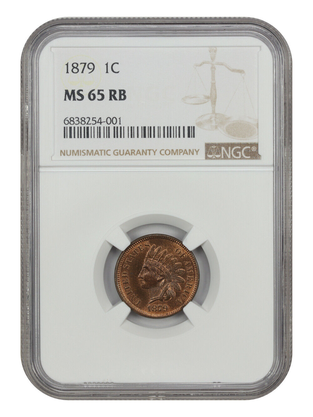 1879 1C NGC MS65RB - Indian Cent