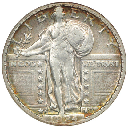 1924-S 25C NGC AU53 ex: Jules Reiver Collection - Standing Liberty Quarter