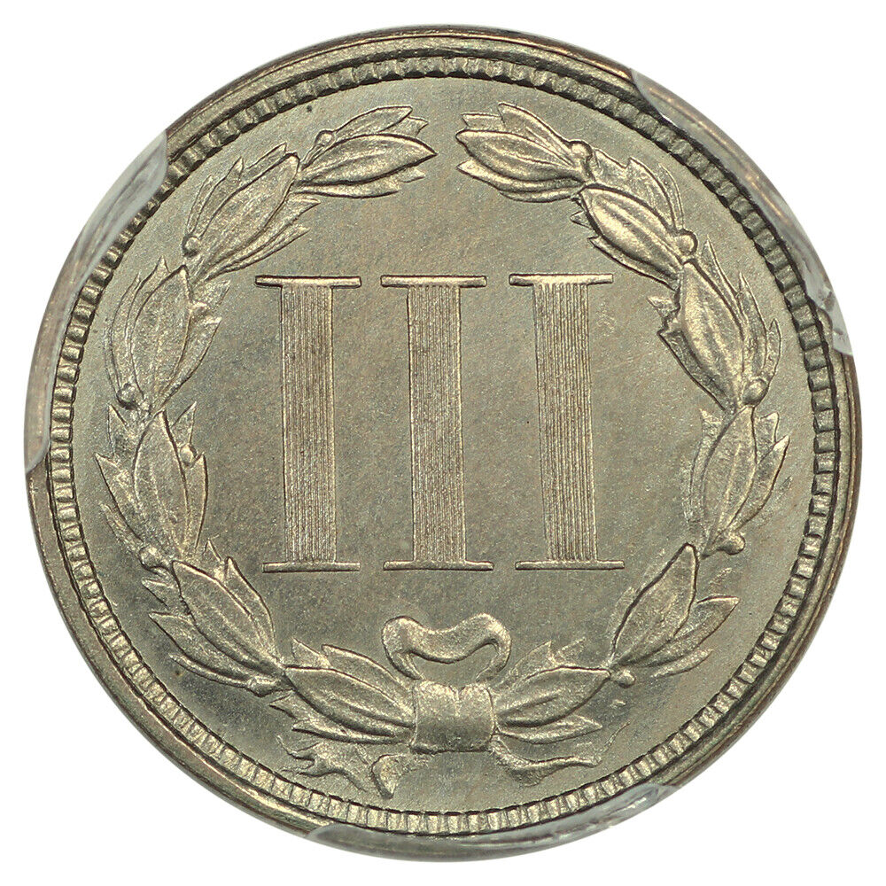 1875 3CN PCGS MS66 ex: D.L. Hansen