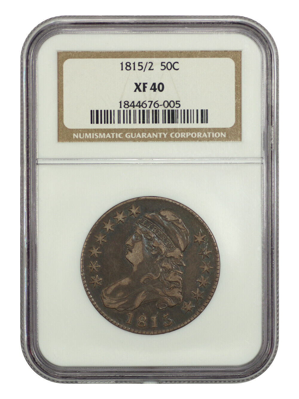 1815/2 50C NGC XF40 - Capped Bust Half Dollar