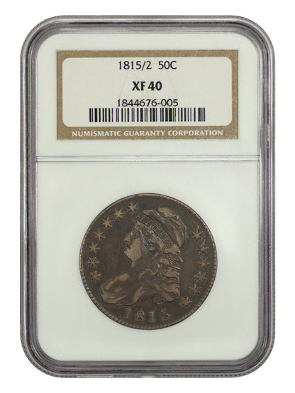 1815/2 50C NGC XF40 - Capped Bust Half Dollar