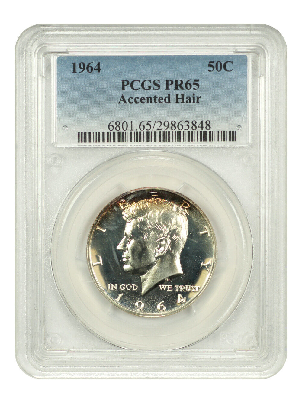 1964 50C PCGS PR65 (Accented Hair)