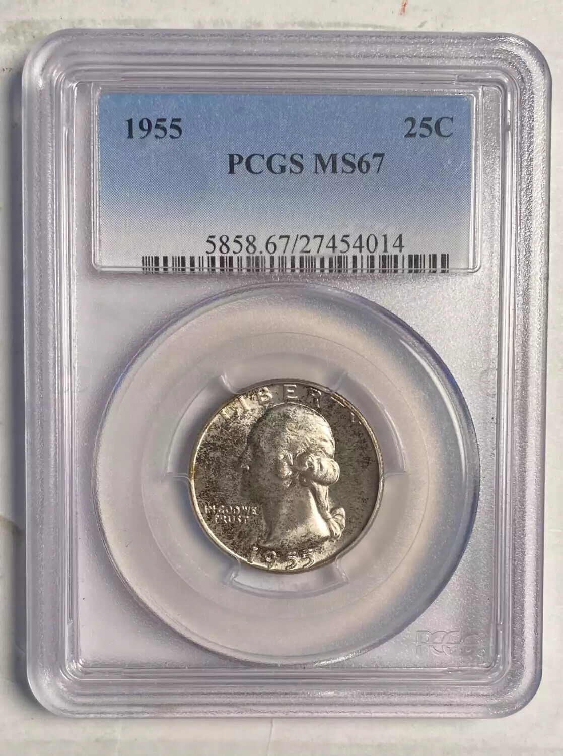 1955 P Quarter Dollars Silver Coinage PCGS MS-67