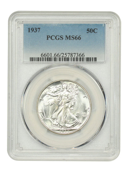 1937 50C PCGS MS66 - Walking Liberty Half Dollar