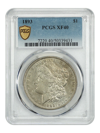 1893 $1 PCGS XF40 - Morgan Dollar - Better Date P-Mint